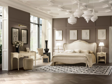 BOBOLI - Wooden double bed with upholstered headboard by Barnini Oseo - view 3